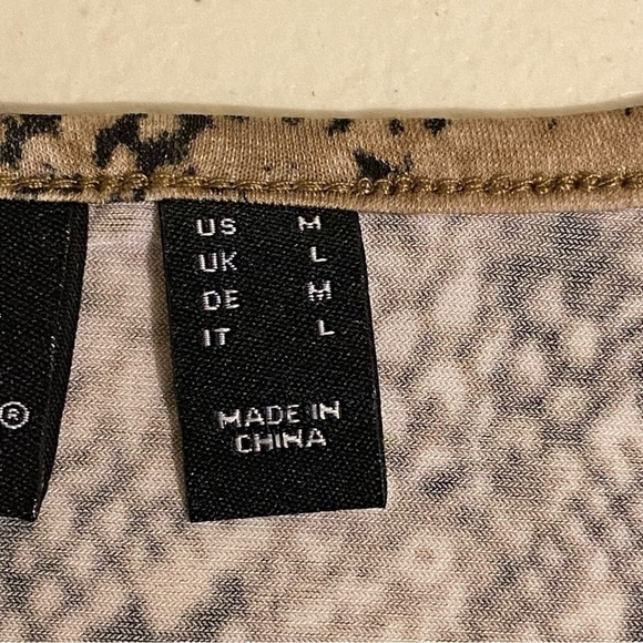 Attitudes by Renee LagenLook Shiny Snake Pattern Size M Tunic Casual Boho - Picture 7 of 10